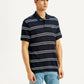Men's Striped Slim Fit Polo T-shirt - Side View