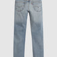 Men's 501 Blue Straight Fit Mid Rise Jeans - Back View