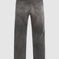 Men's 501 Grey Straight Fit Mid Rise Jeans - Back View