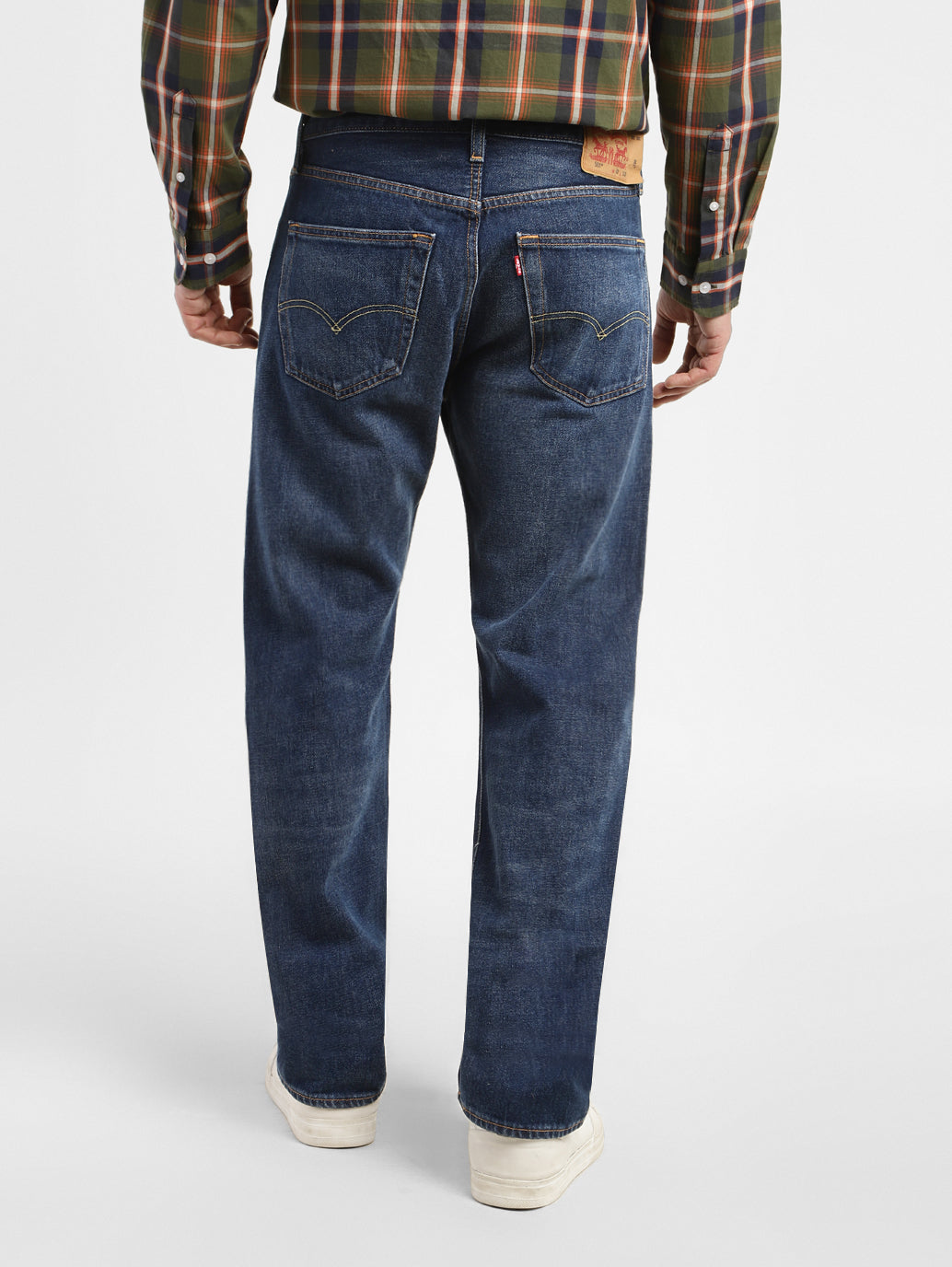 Men's 501 Blue Straight Fit Mid Rise Jeans - e5434edc-d125-4691-85cd-b0c7d6024c01 View