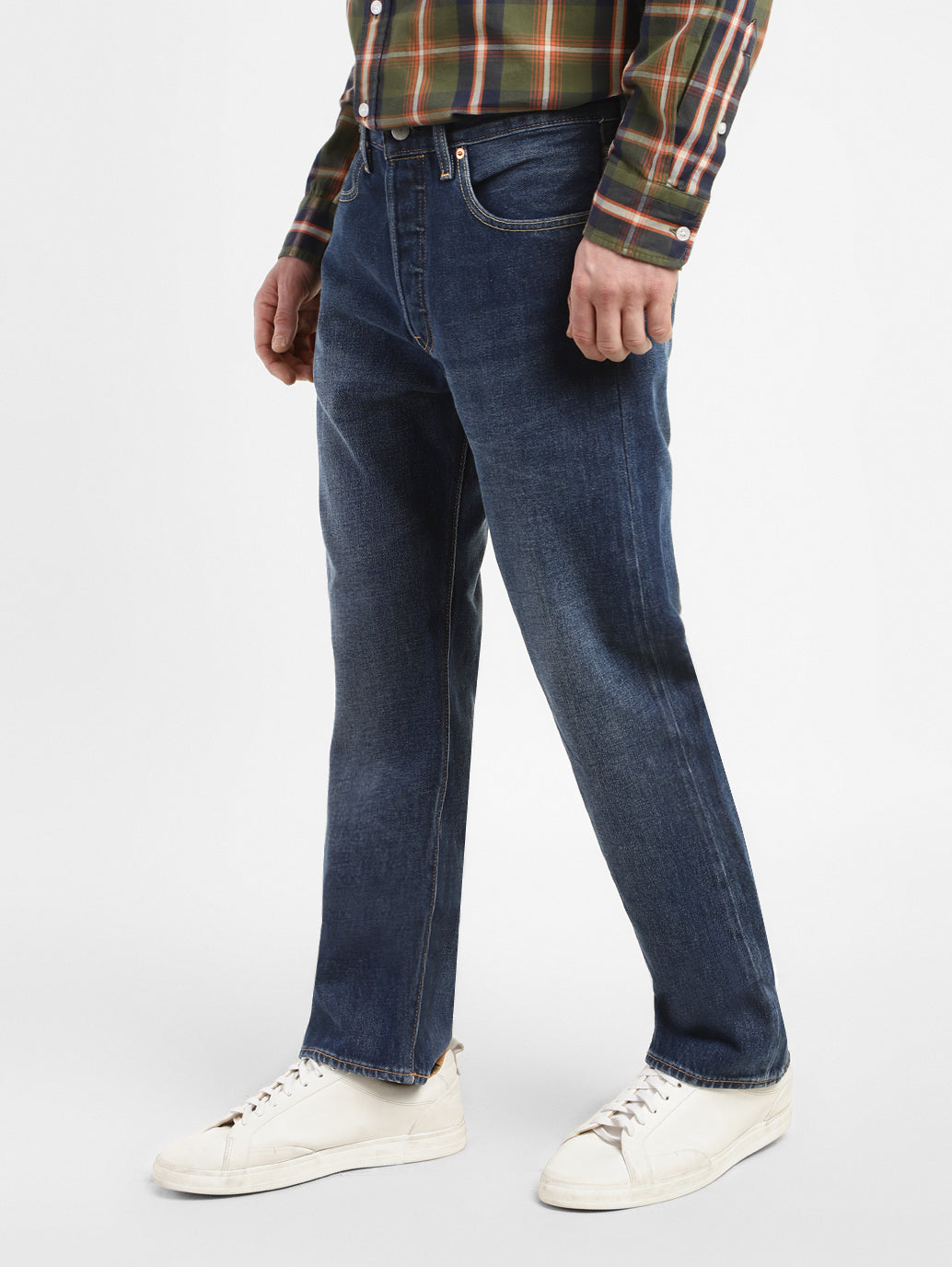 Men's 501 Blue Straight Fit Mid Rise Jeans - 096b6583-7706-4dde-aeb4-d824a789725e View