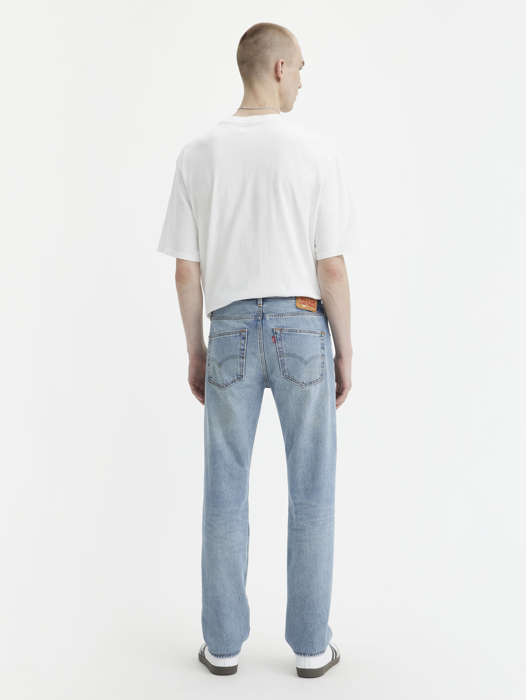 Men's 501 Blue Straight Fit Mid Rise Jeans