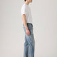 Men's 501 Blue Straight Fit Mid Rise Jeans - Side View