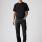 Men's 501 Black Straight Fit Mid Rise Jeans - Front View