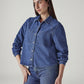 Women's Solid Relaxed Fit Denim Shirt - Side View