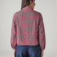 Women's Gingham Relaxed Fit Overshirt - Back View
