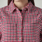 Women's Gingham Relaxed Fit Overshirt - Detail View