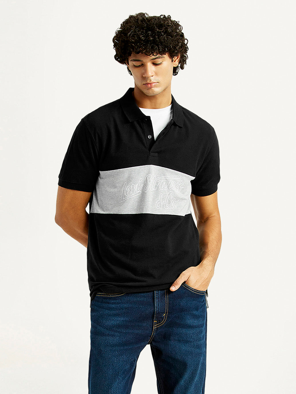 Men's Pure Cotton Slim Fit Polo T-shirt - Styleshot View