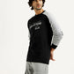 Men's Printed Round Neck Sweatshirt - Side View