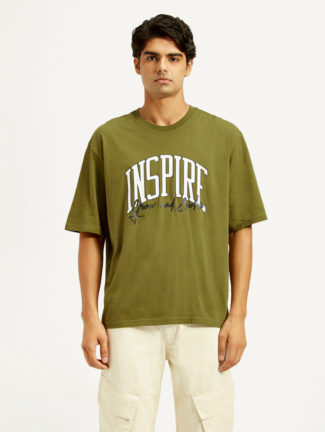 Men's Graphic Loose Fit T-Shirt - Front View