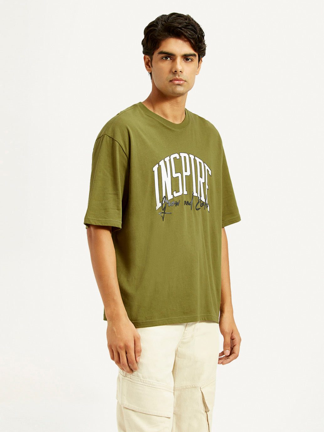 Men's Graphic Loose Fit T-Shirt - Side View