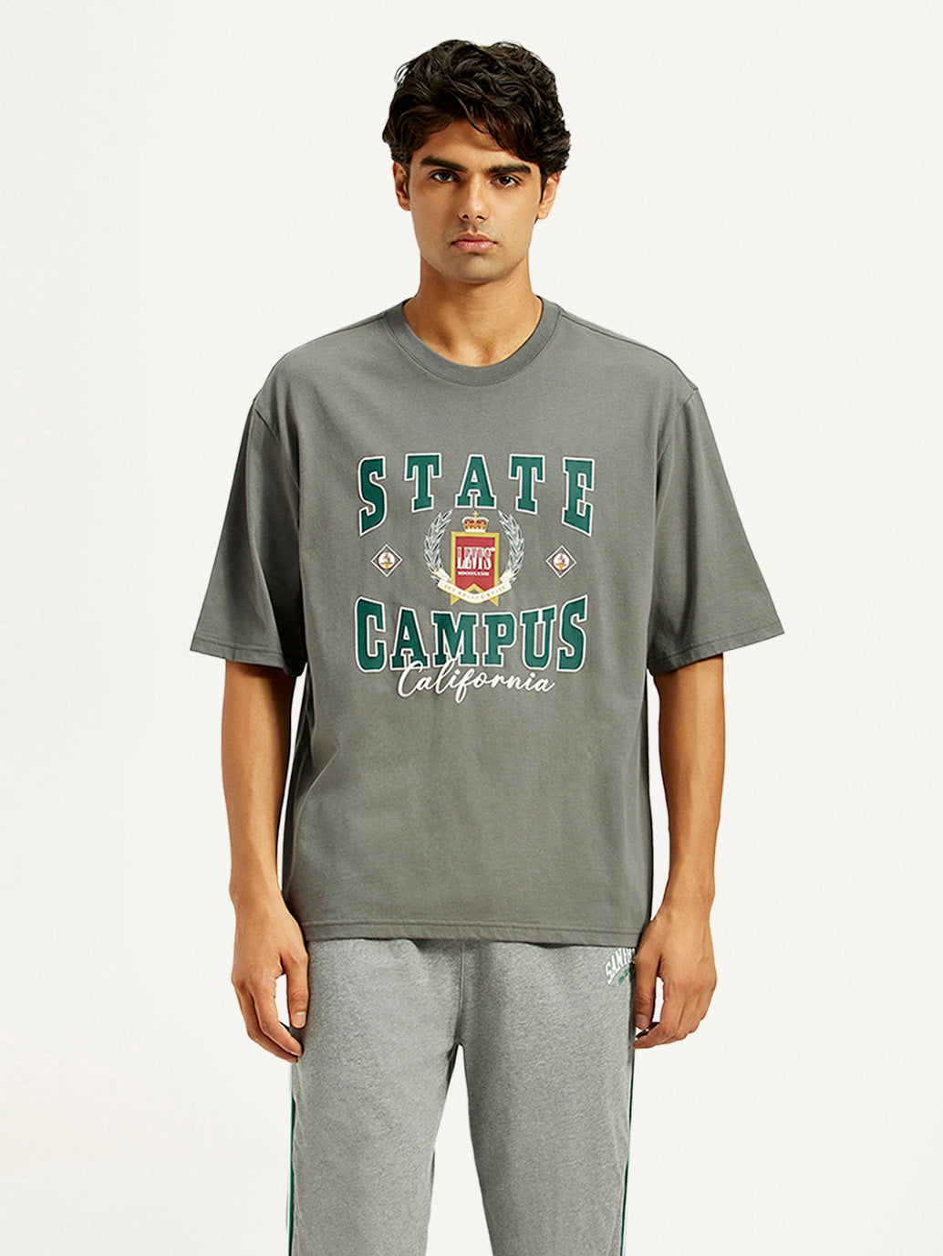 Men's Graphic Loose Fit T-Shirt - Front View