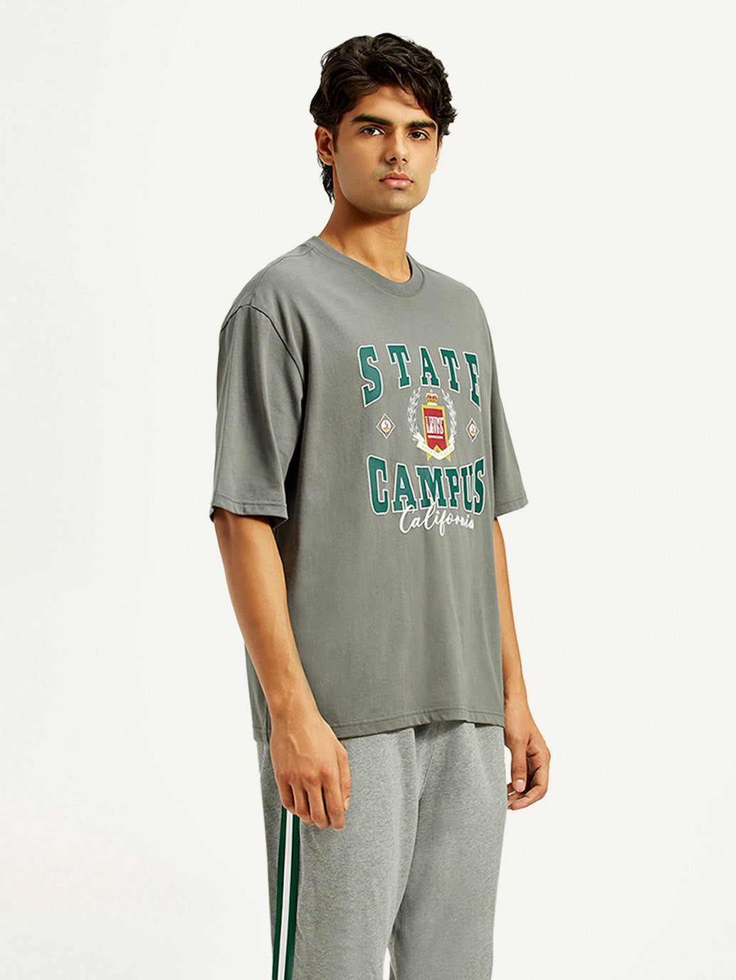 Men's Graphic Loose Fit T-Shirt - Side View