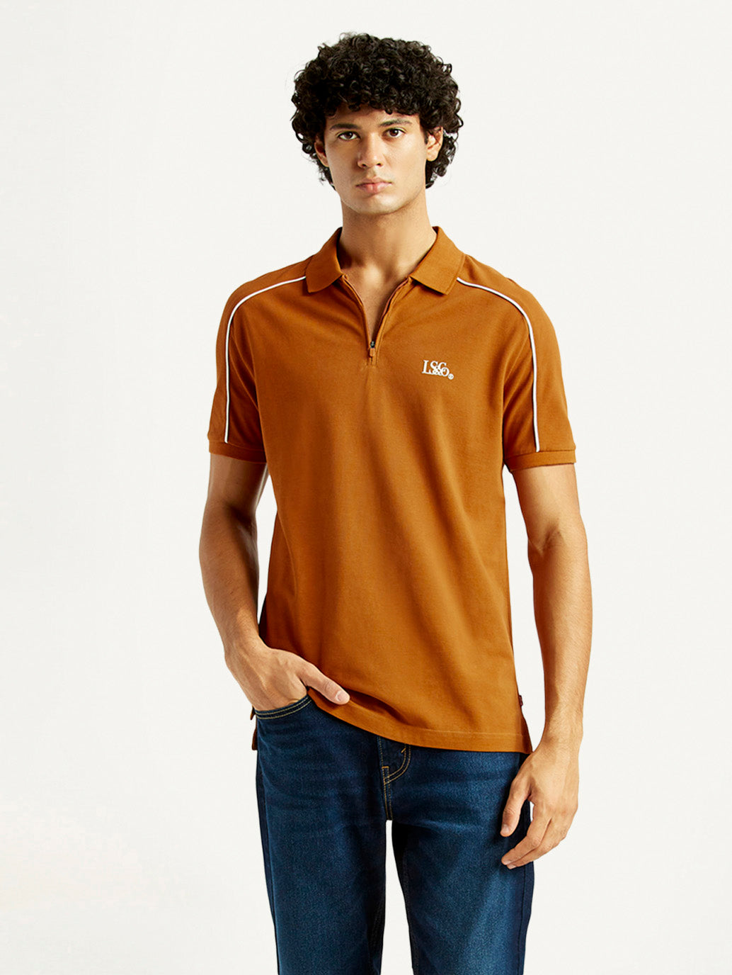 Men's Pure Cotton Slim Fit Polo T-shirt - Styleshot View