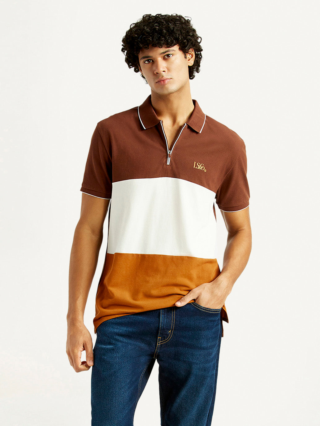 Men's Pure Cotton Slim Fit Polo T-Shirt - Styleshot View