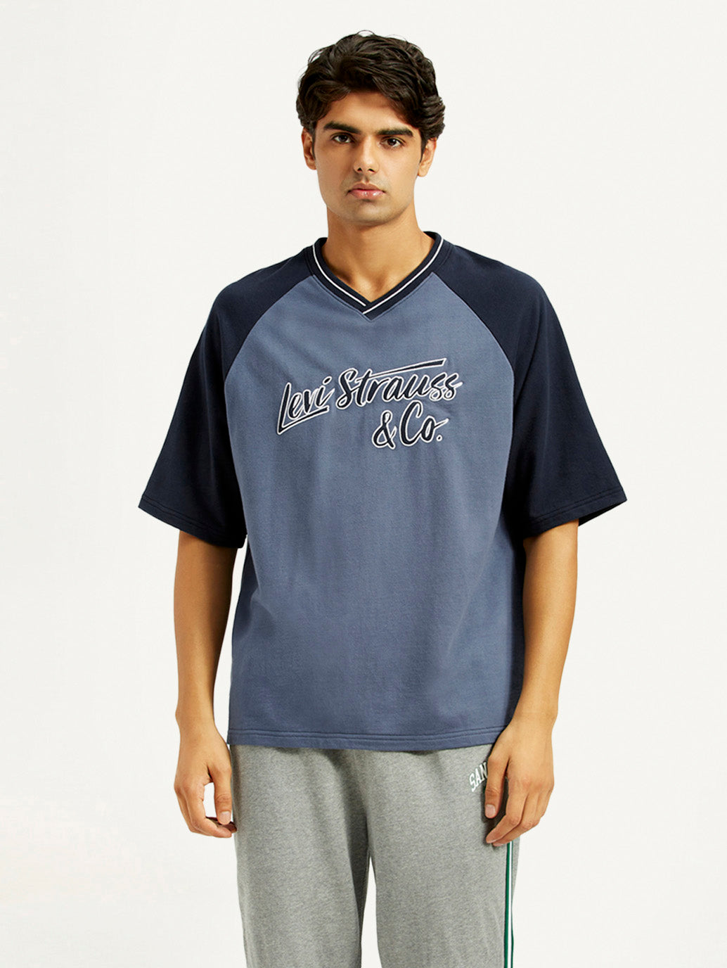 Men's Graphic Loose Fit T-Shirt - Front View