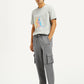 Men's Grey Relaxed Fit Cargo Trousers - Styleshot View