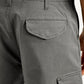 Men's Grey Baggy Fit Mid Rise Cargo Trousers - Detail View