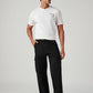 Men's Black Baggy Fit Mid Rise Cargos - Front View