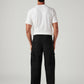 Men's Black Baggy Fit Mid Rise Cargos - Back View