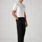 Men's Black Baggy Fit Mid Rise Cargos - Side View