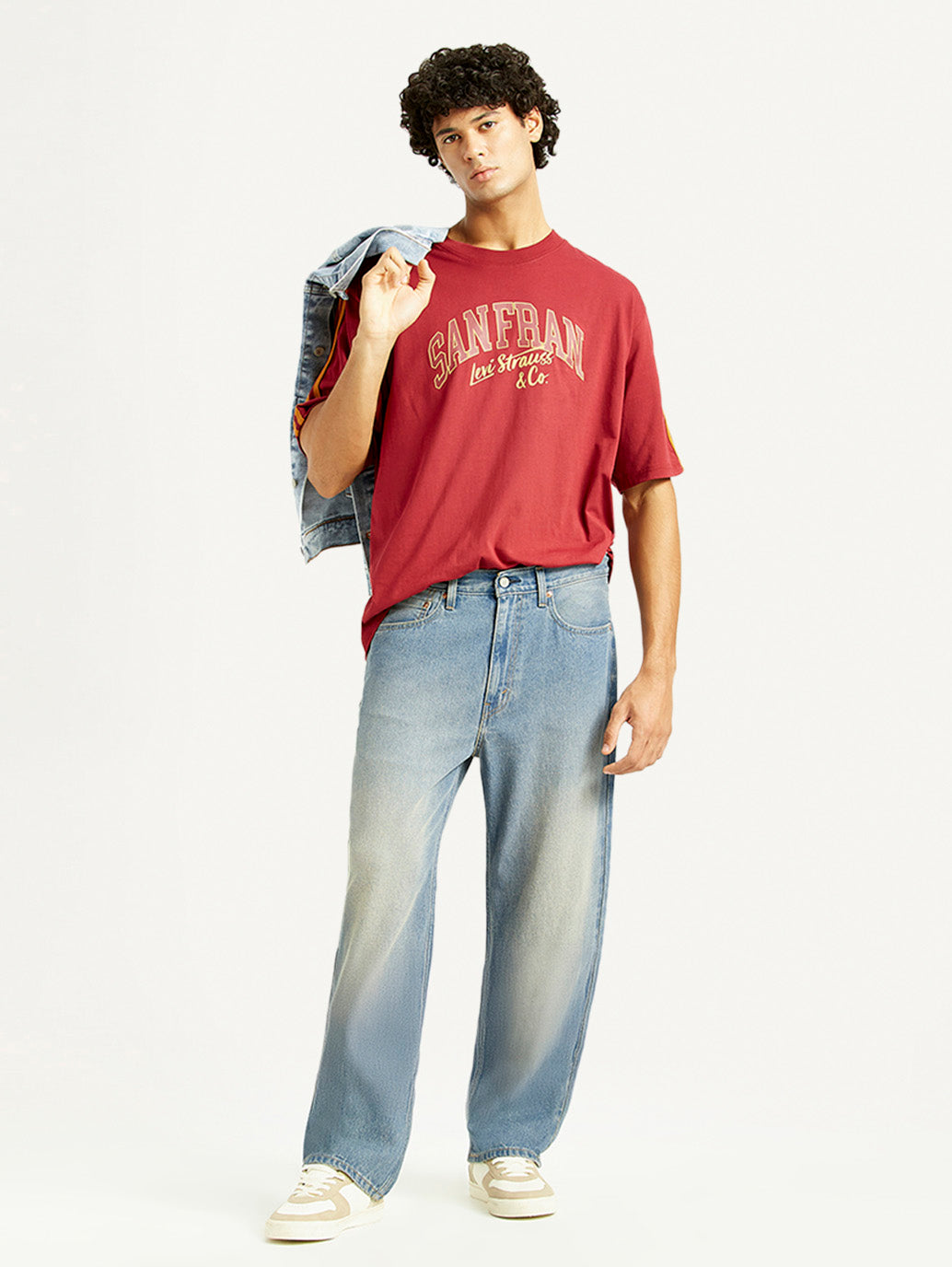 Men's 565 Light Blue Loose Fit Mid Rise Jeans