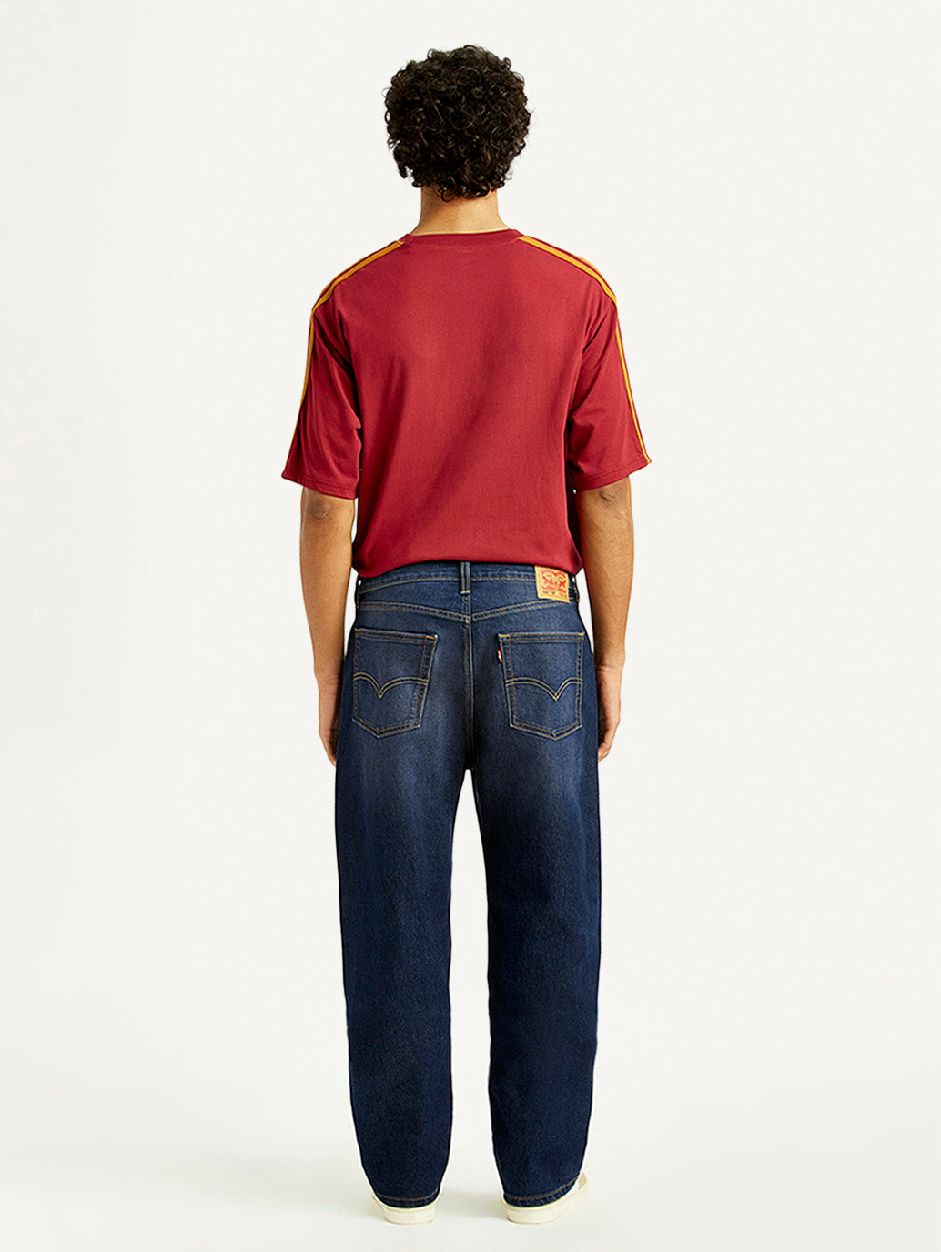 Men's 565 Dark Indigo Loose Fit Mid Rise Jeans - Back View