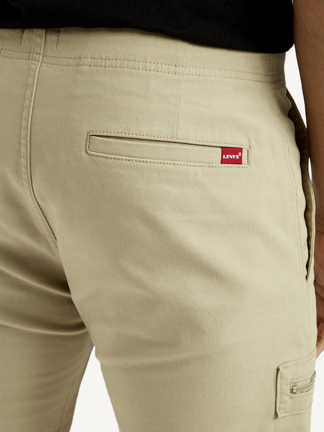 Men's 511 Beige Slim Fit Mid Rise Cargo Trousers - Detai View