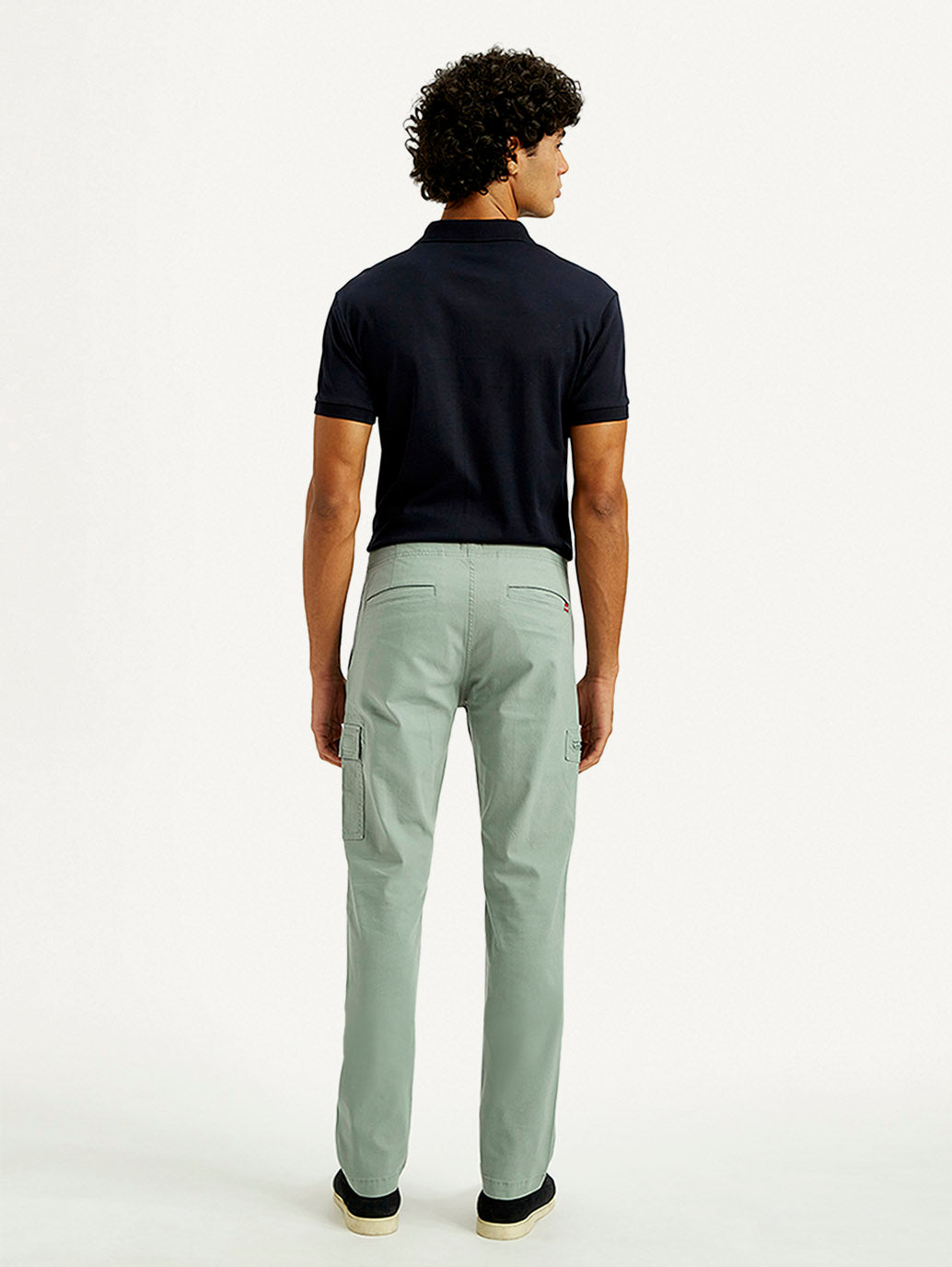 Men's 511 Green Slim Fit Mid Rise Cargo Trousers - Back View