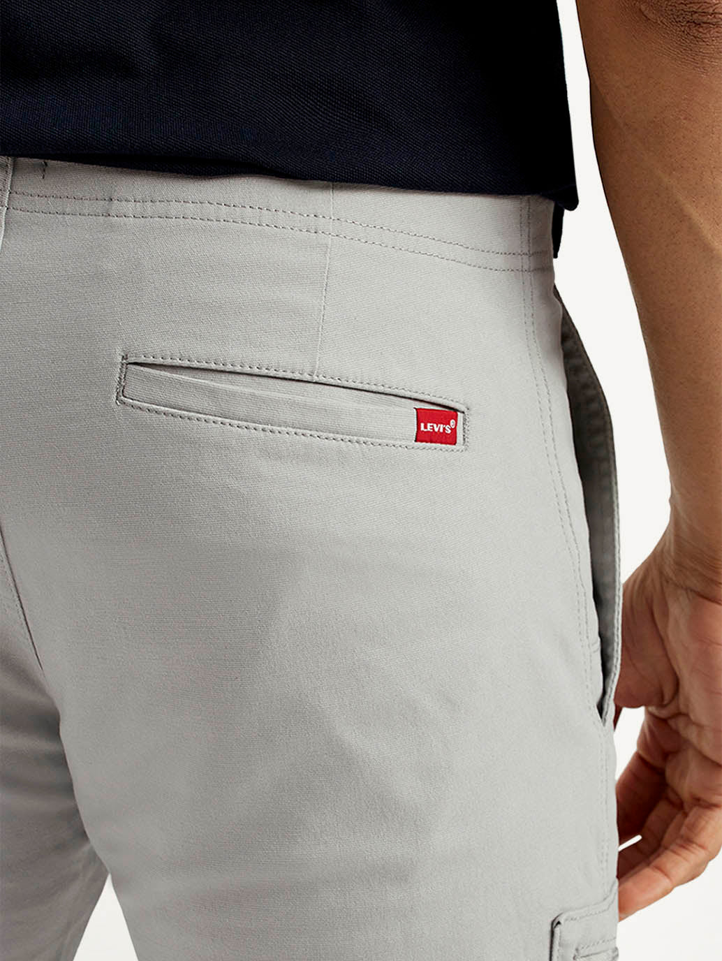 Men's 511 Grey Slim Fit Mid Rise Cargo Trousers - Detail View