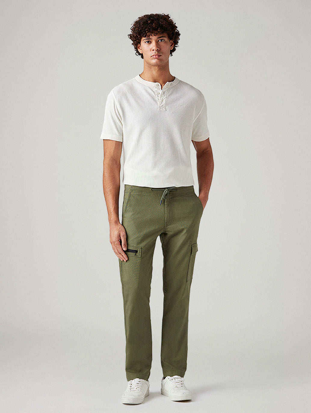 Men's 511 Olive Slim Fit Mid Rise Commuter Cargos - Front View