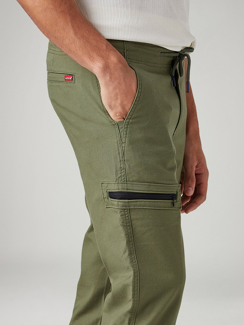 Men's 511 Olive Slim Fit Mid Rise Commuter Cargos - 20 View