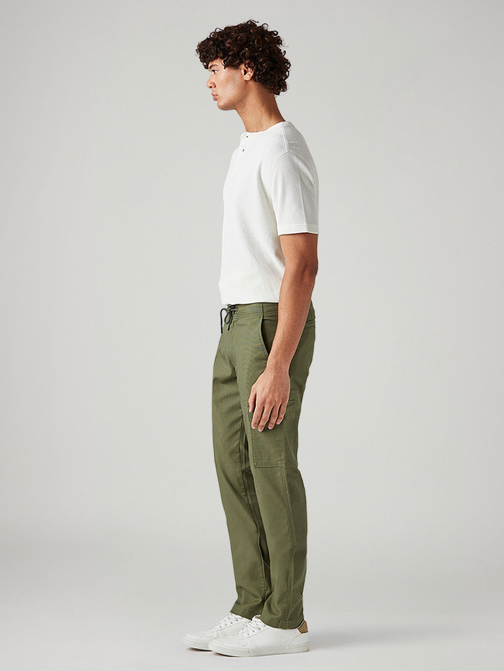 Men's 511 Olive Slim Fit Mid Rise Commuter Cargos - Side View