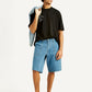 Men's Blue Loose Fit Shorts - Styleshot View