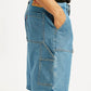 Men's Blue Loose Fit Shorts - Detail View