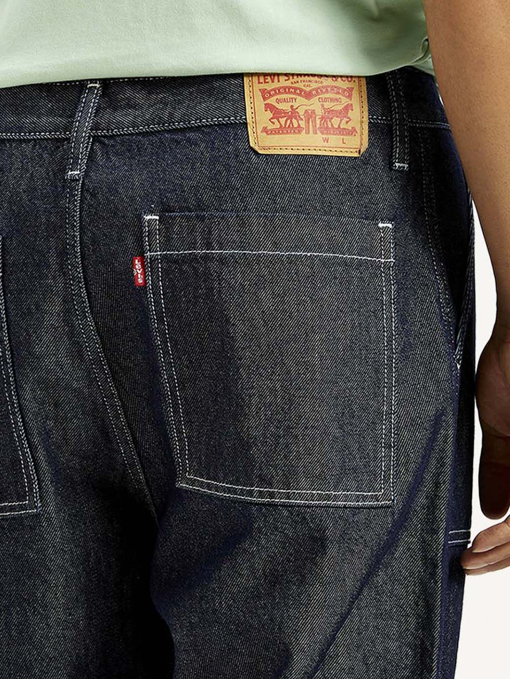 Men's 568 Dark Indigo Loose Fit Mid Rise Jeans - Detail View