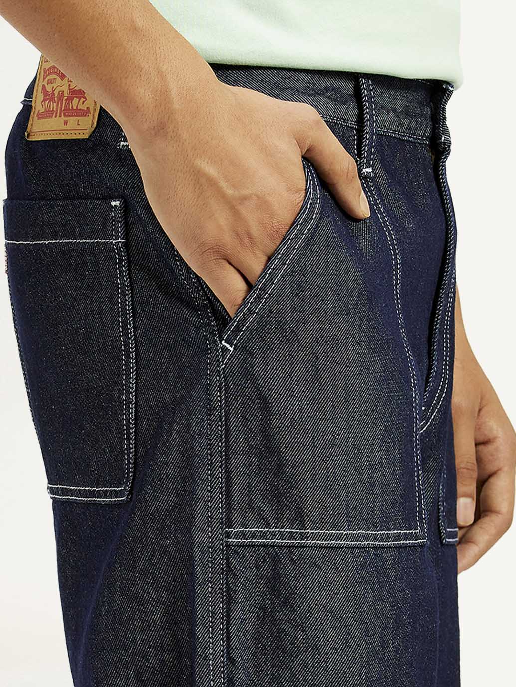 Men's 568 Dark Indigo Loose Fit Mid Rise Jeans - Detail View