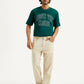 Men's 568 Beige Loose Fit Mid Rise Jeans - Front View