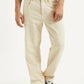 Men's 568 Beige Loose Fit Mid Rise Jeans - Front View