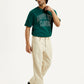Men's 568 Beige Loose Fit Mid Rise Jeans - Side View