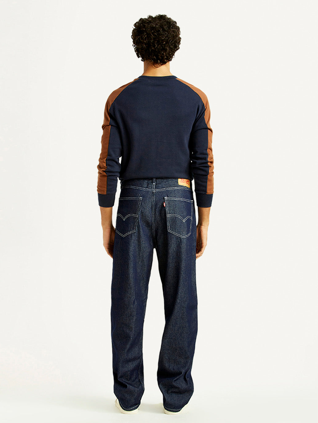 Men's 568 Dark Indigo Loose Fit Mid Rise Jeans - Back View