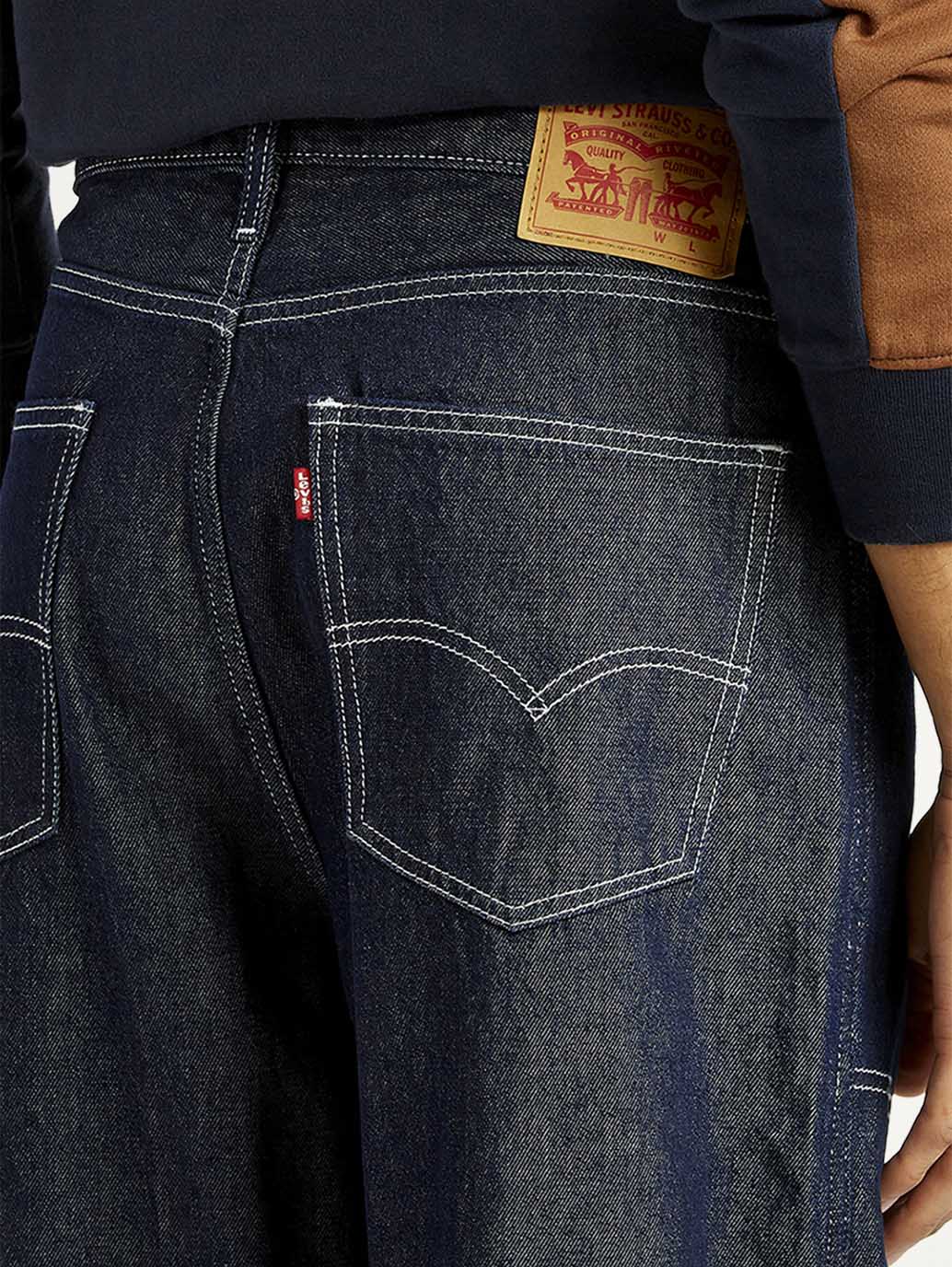Men's 568 Dark Indigo Loose Fit Mid Rise Jeans - Detail View