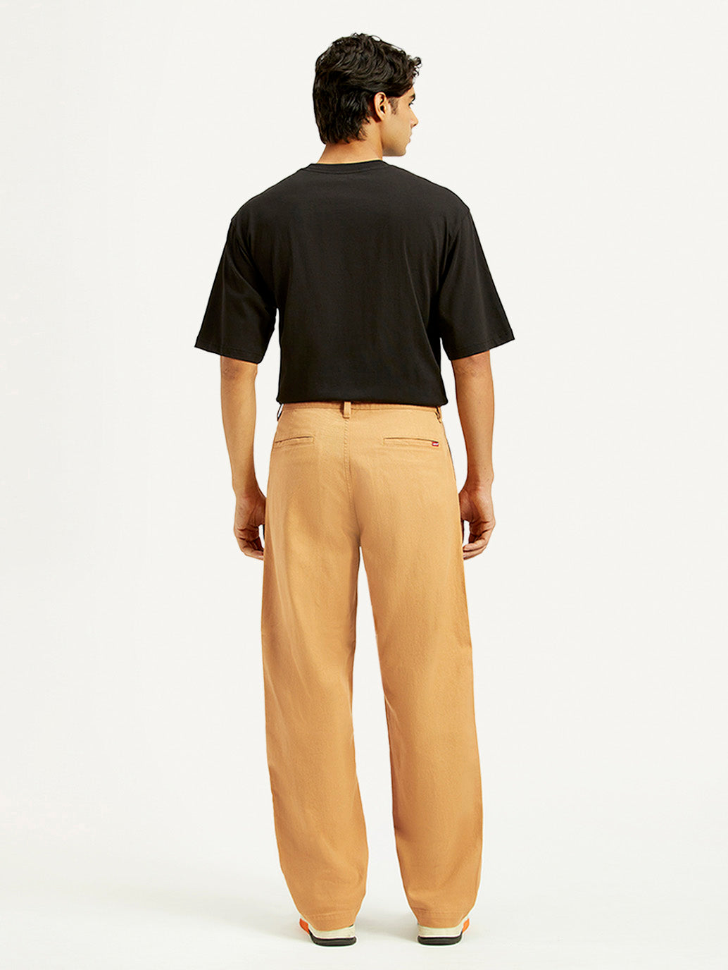 Men's Loose Fit Mid Rise Chinos - Back View