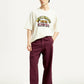 Men's Maroon Loose Fit Mid Rise Chinos - Styleshot View