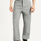 Men's Grey Loose Fit Mid Rise Chinos - Front View