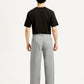 Men's Grey Loose Fit Mid Rise Chinos - Back View