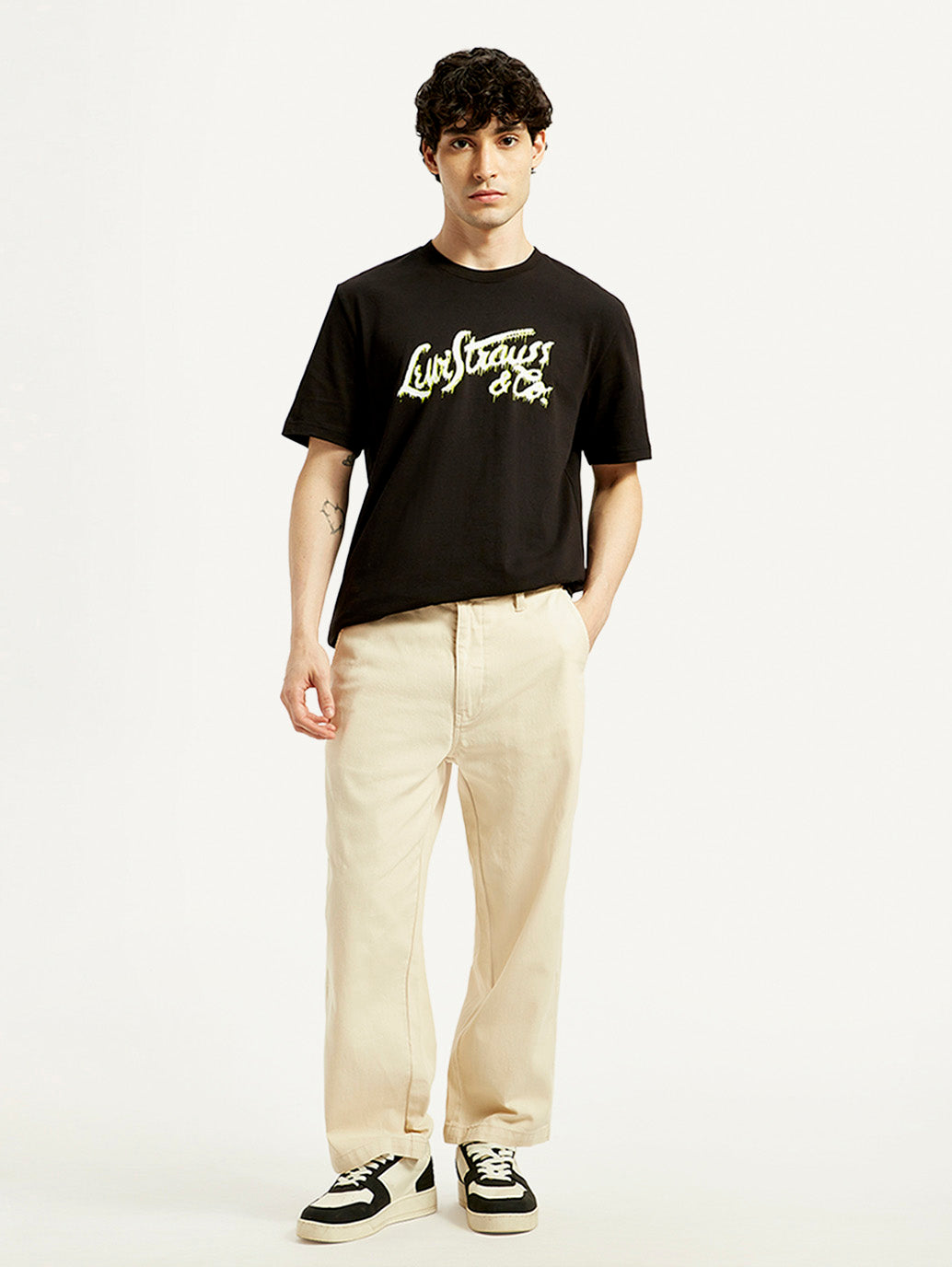 Men's Loose Fit Mid Rise Jeans - Styleshot View