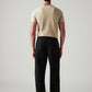 Men's Black Loose Fit Mid Rise Chinos - Back View