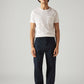 Men's Navy Loose Fit Mid Rise Chinos - Front View
