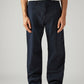 Men's Navy Loose Fit Mid Rise Chinos - Front View